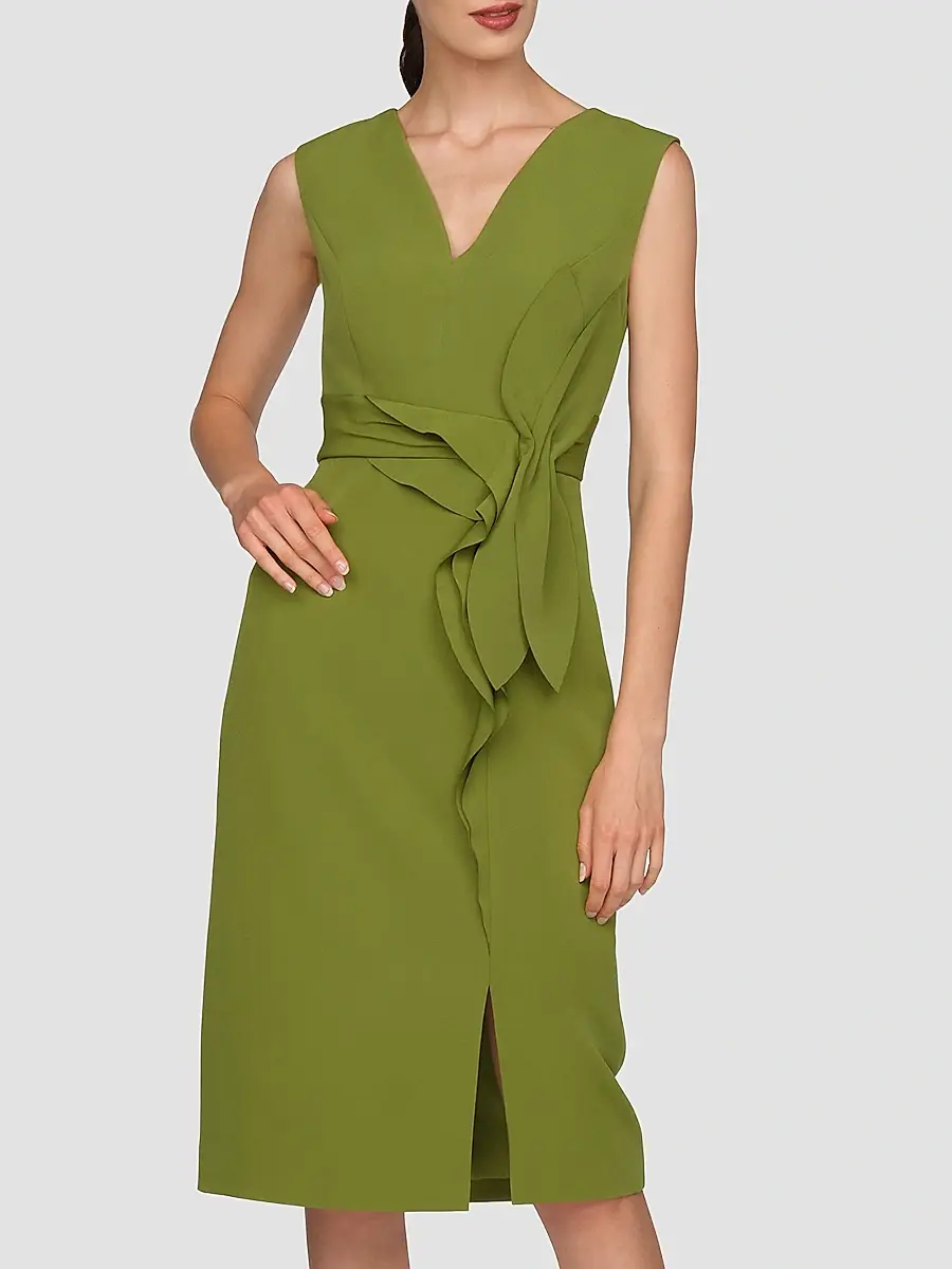 Kay Unger Women's Maya Ruffle Midi Dress | Thumbnail 4 Kay Unger Women's Maya Ruffle Midi Dress | Thumbnail 4