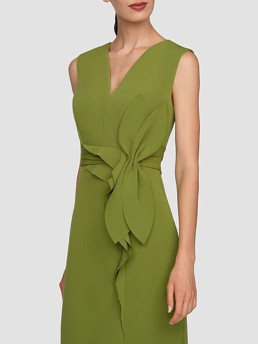 Kay Unger Women's Maya Ruffle Midi Dress | Thumbnail 5 Kay Unger Women's Maya Ruffle Midi Dress | Thumbnail 5