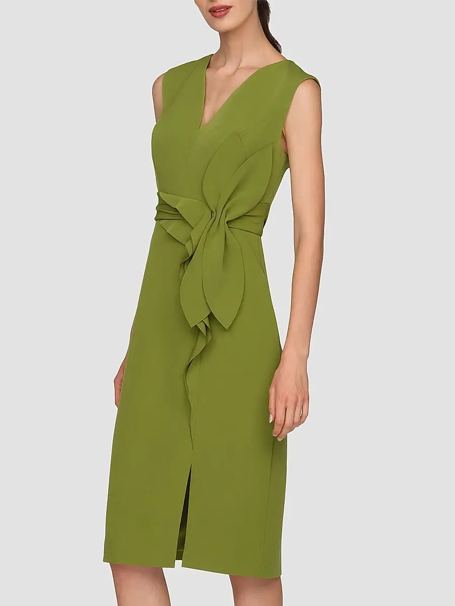 Kay Unger Women's Maya Ruffle Midi Dress | Thumbnail 6 Kay Unger Women's Maya Ruffle Midi Dress | Thumbnail 6