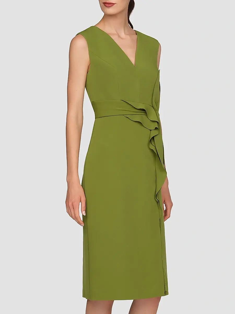 Kay Unger Women's Maya Ruffle Midi Dress | Thumbnail 7 Kay Unger Women's Maya Ruffle Midi Dress | Thumbnail 7