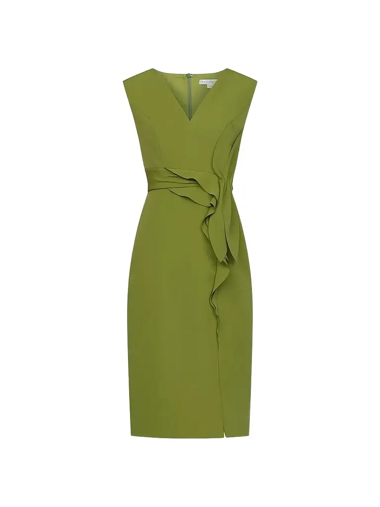 Kay Unger Women's Maya Ruffle Midi Dress