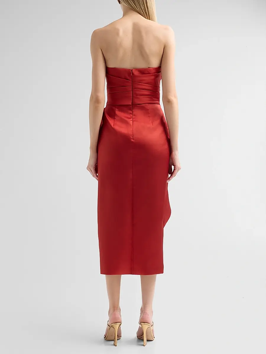 THEIA Women's Dorothea Draped Bow Dress | Thumbnail 3 THEIA Women's Dorothea Draped Bow Dress | Thumbnail 3