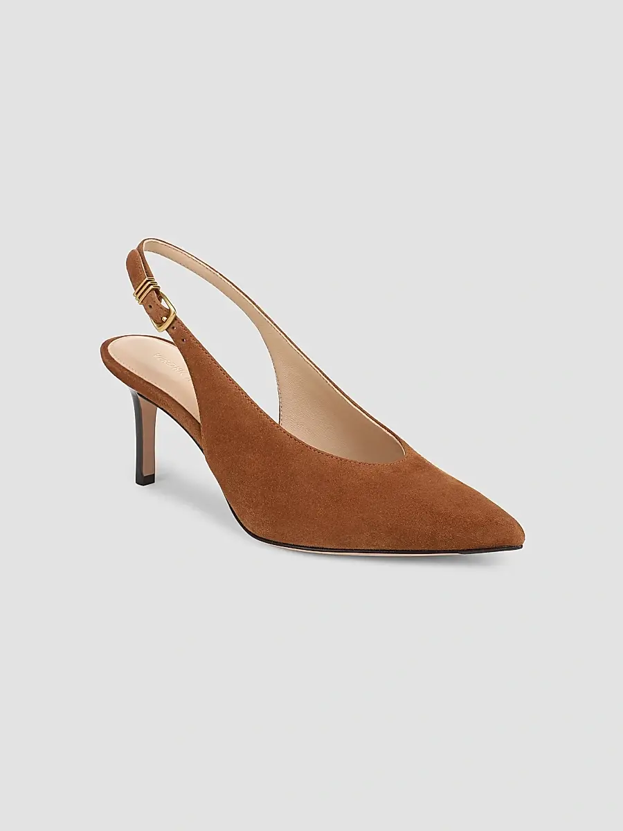 Veronica Beard Women's Luciana 70MM Suede Slingback Pumps | Thumbnail 2 Veronica Beard Women's Luciana 70MM Suede Slingback Pumps | Thumbnail 2