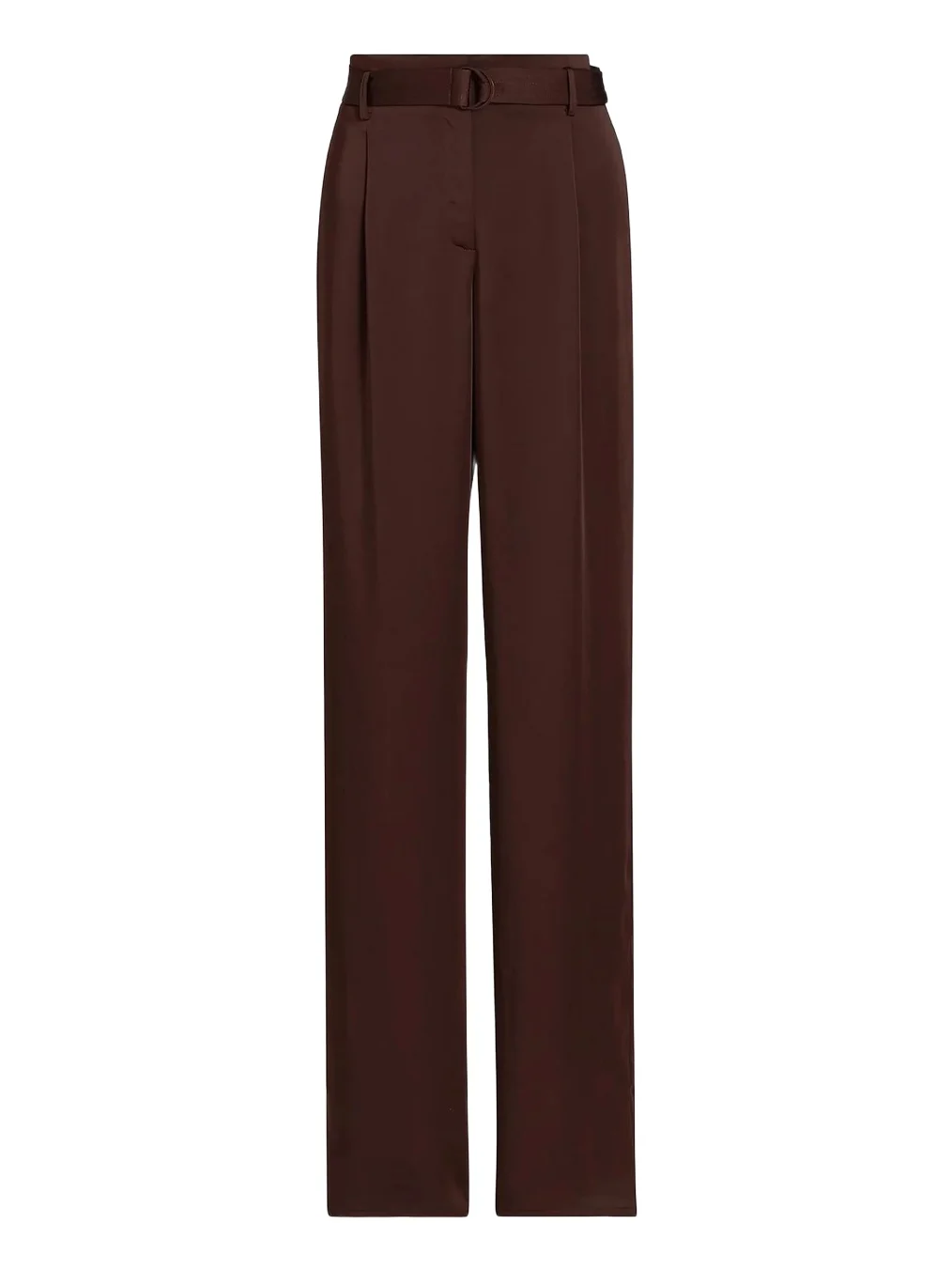 Lapointe Women's Lightweight Satin High-Rise Belted Pants