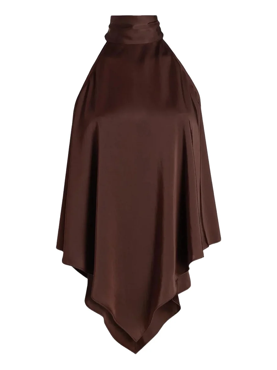 Women's Lightweight Satin Handkerchief Top Women's Lightweight Satin Handkerchief Top