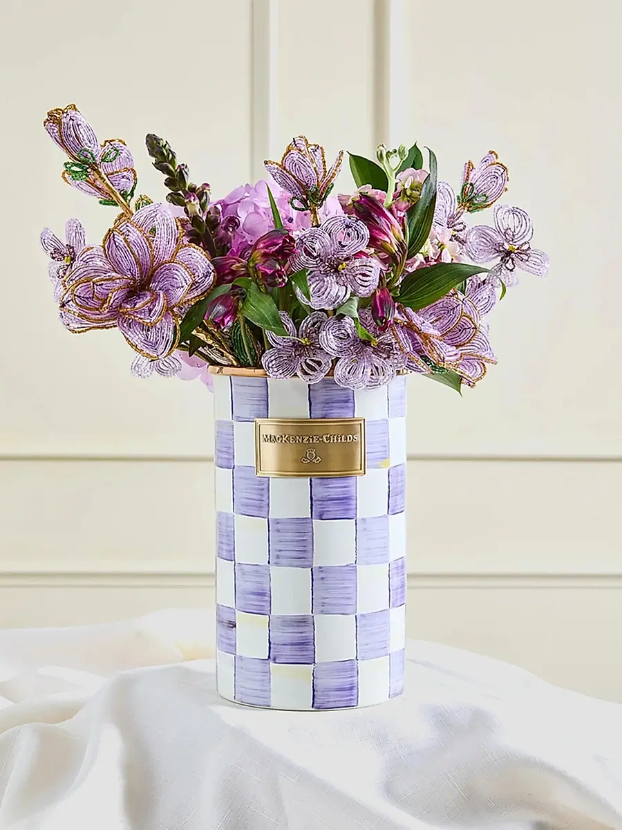 MacKenzie-Childs Violet Check Utensil Holder | Thumbnail 2 MacKenzie-Childs Violet Check Utensil Holder | Thumbnail 2