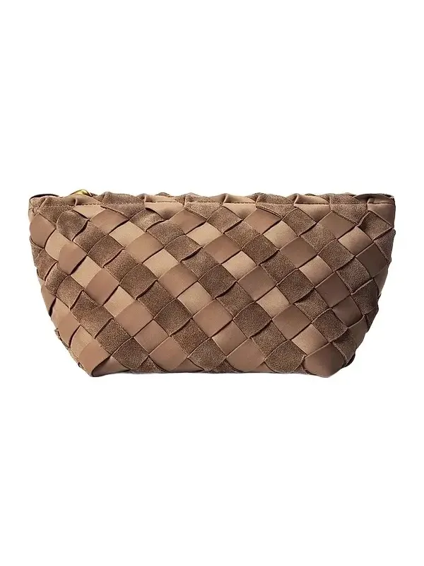 Women's Gigi Large Striped Suede Clutch Bag Women's Gigi Large Striped Suede Clutch Bag