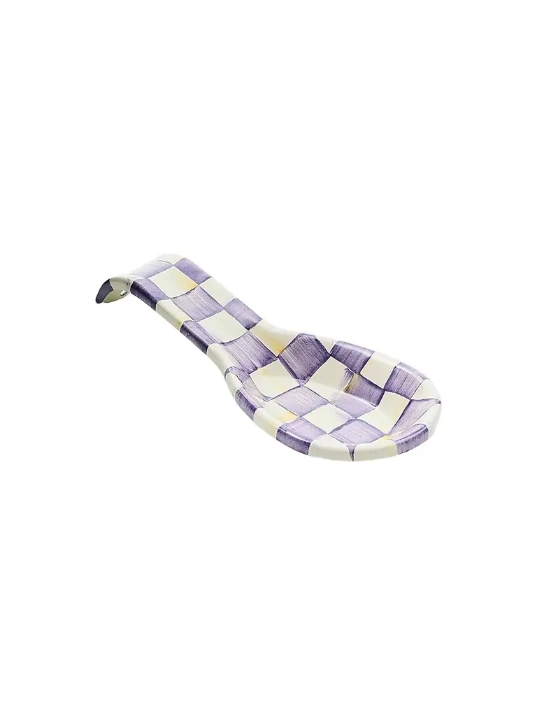 MacKenzie-Childs Violet Check Spoon Rest