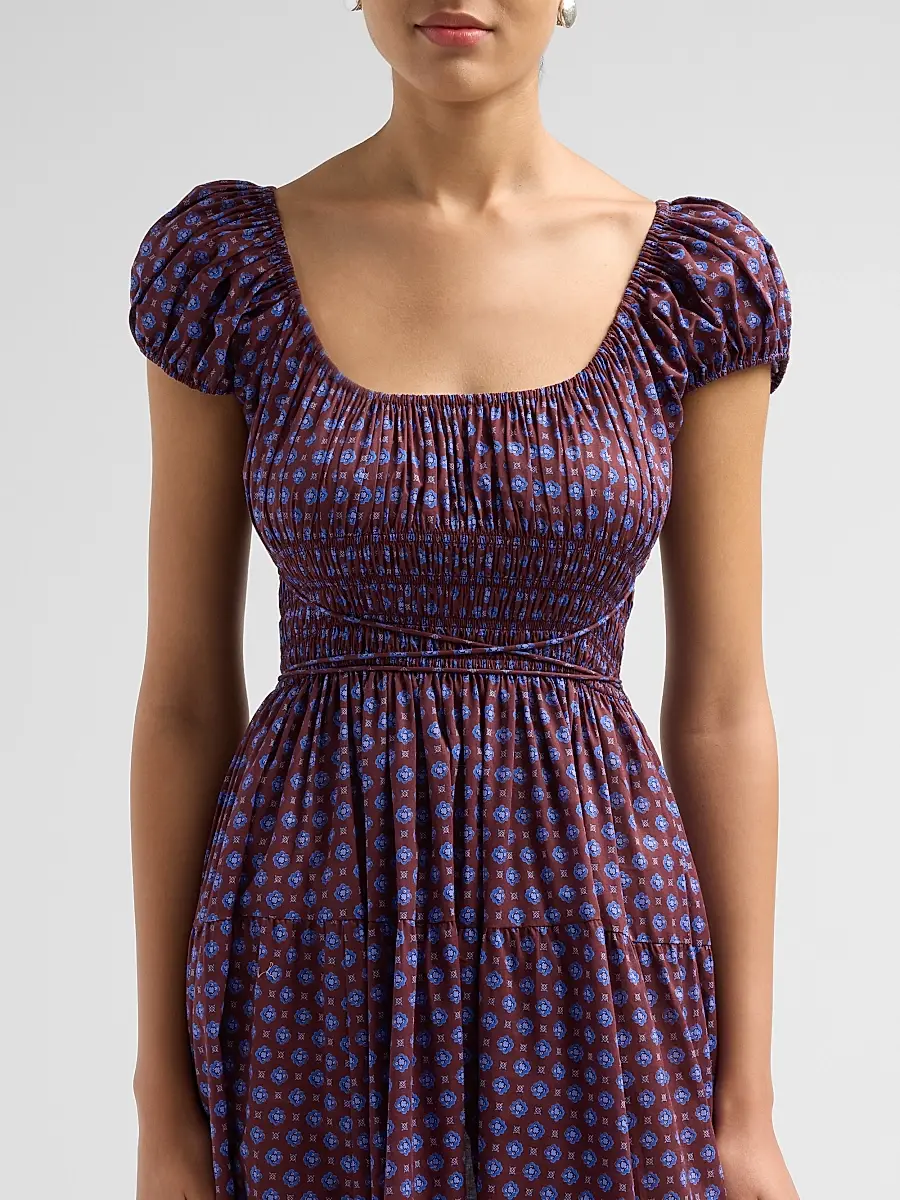 DÔEN Women's Quinelle Printed Midi Dress | Thumbnail 5