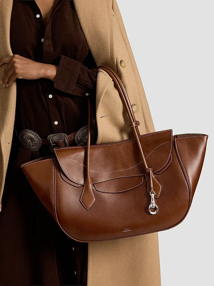 Polo Ralph Lauren Women's Polo Blaze Large Leather Shoulder Bag | Thumbnail 2