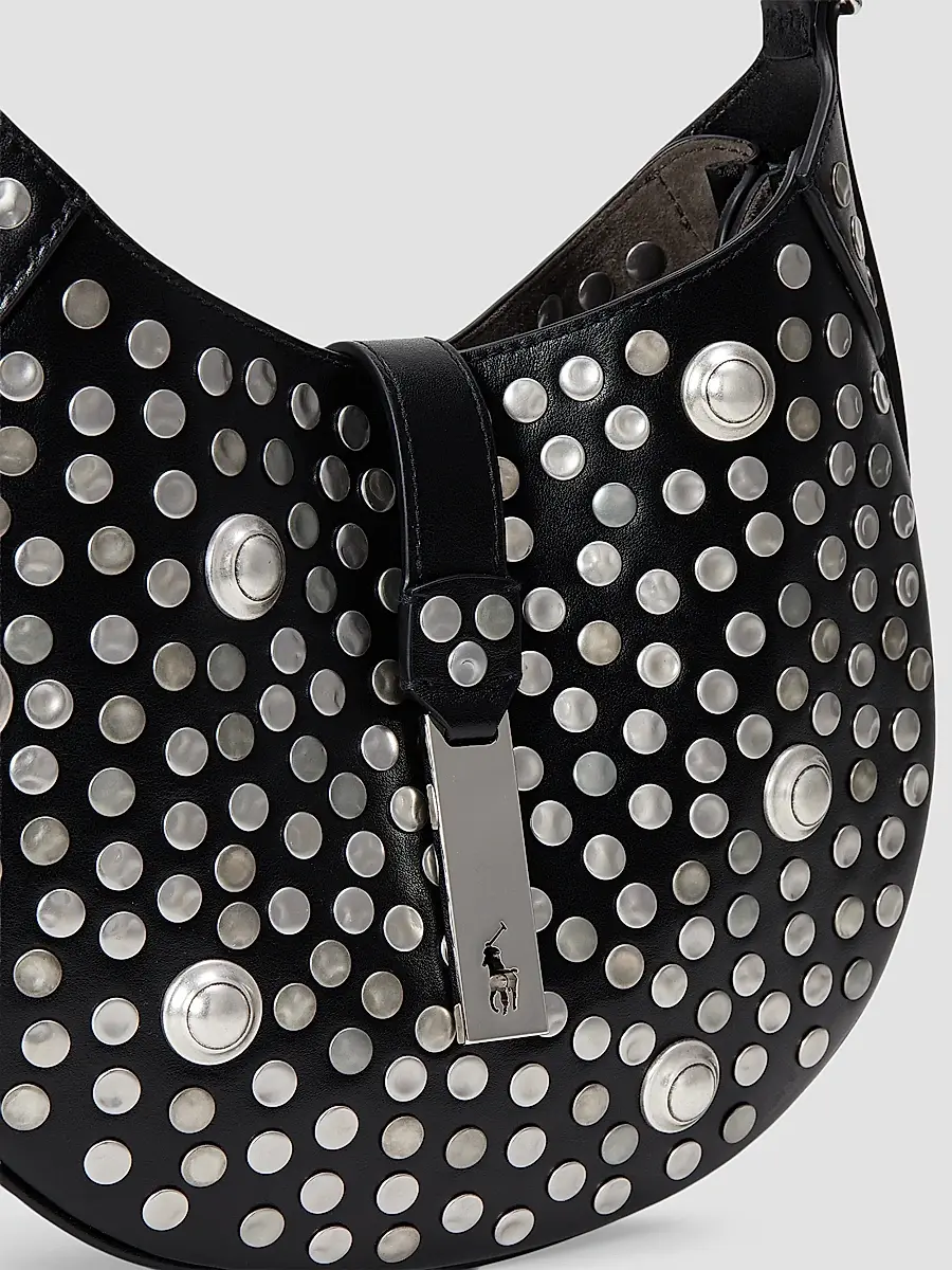 Polo Ralph Lauren Women's Polo ID Stud Small Leather Shoulder Bag | Thumbnail 8 Polo Ralph Lauren Women's Polo ID Stud Small Leather Shoulder Bag | Thumbnail 8