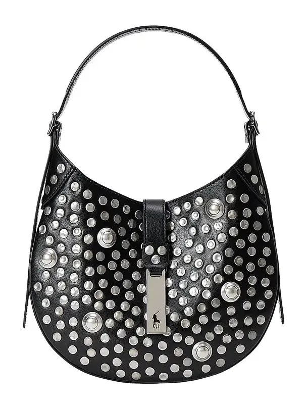 Women's Polo ID Stud Small Leather Shoulder Bag