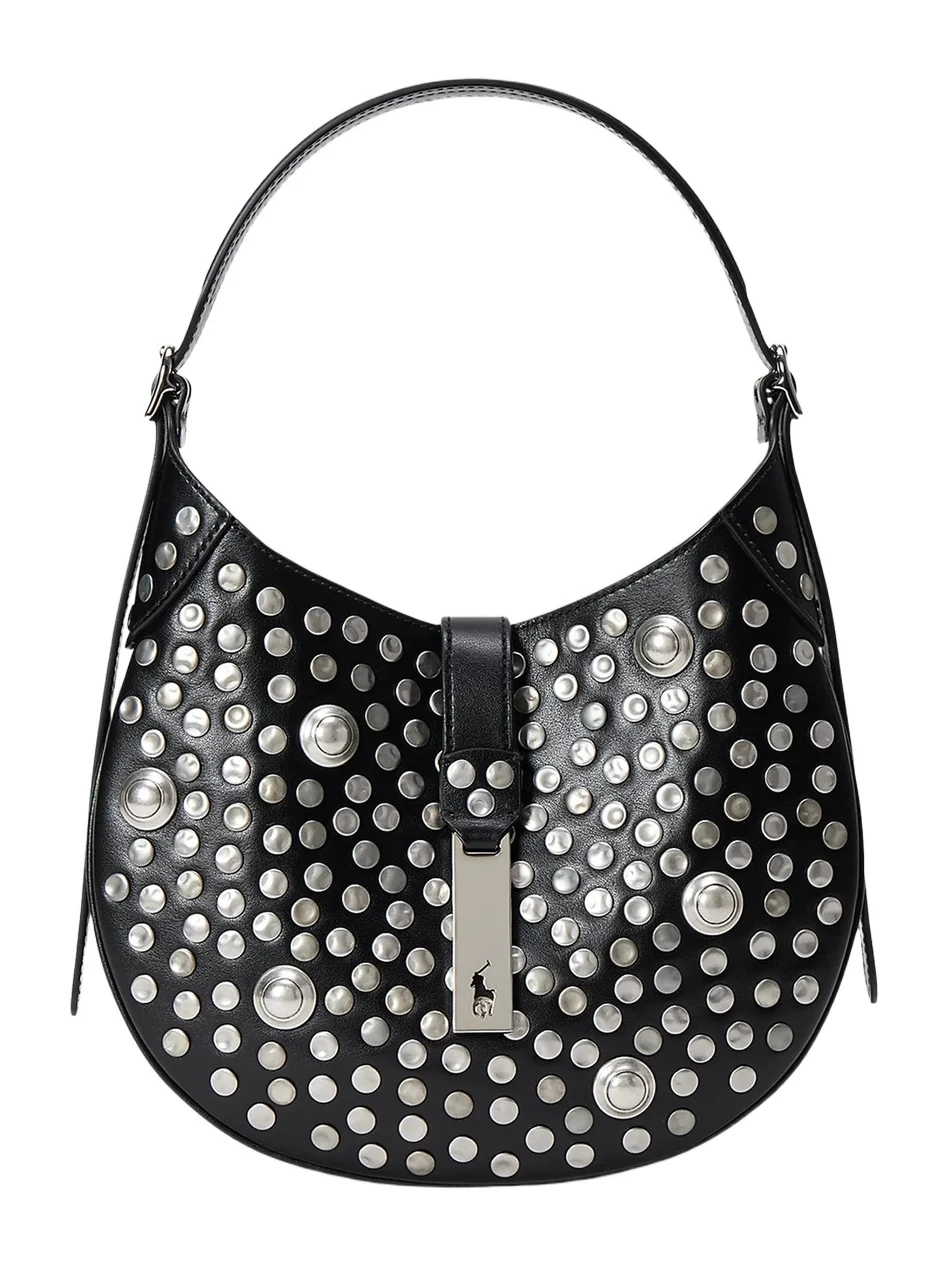 Women's Polo ID Stud Small Leather Shoulder Bag