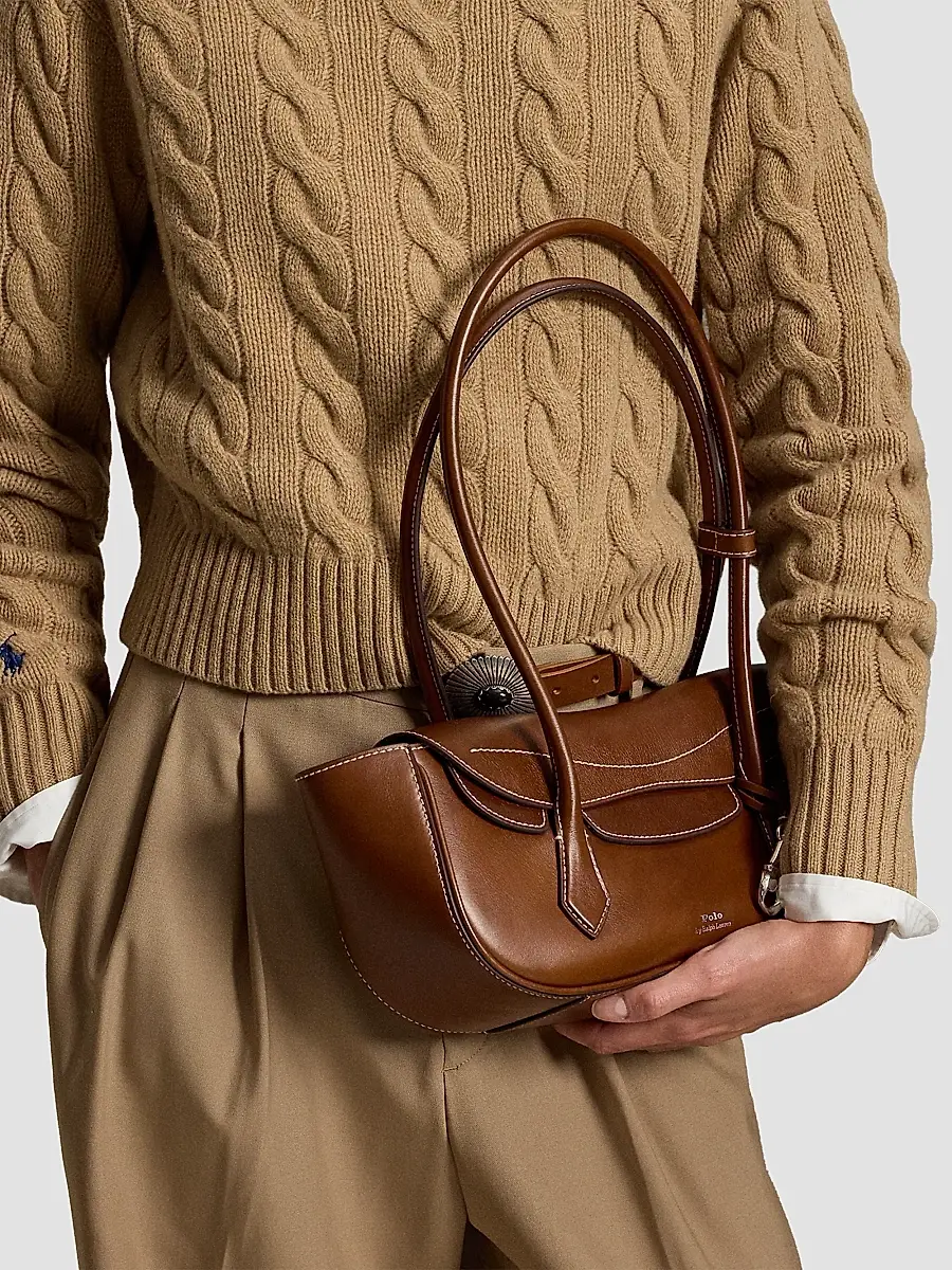 Polo Ralph Lauren Women's Polo Blaze Small Leather East-West Shoulder Bag | Thumbnail 2
