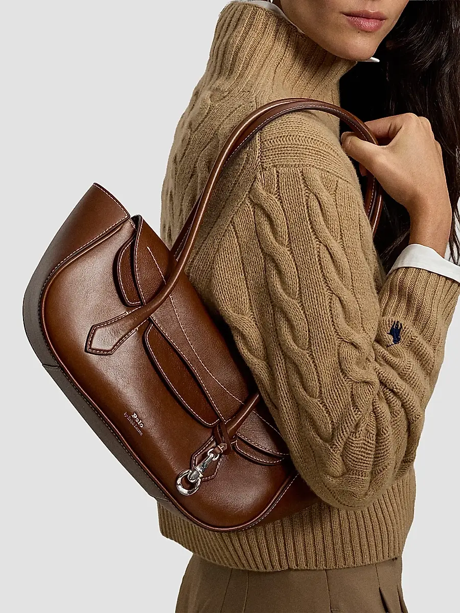 Polo Ralph Lauren Women's Polo Blaze Small Leather East-West Shoulder Bag | Thumbnail 3