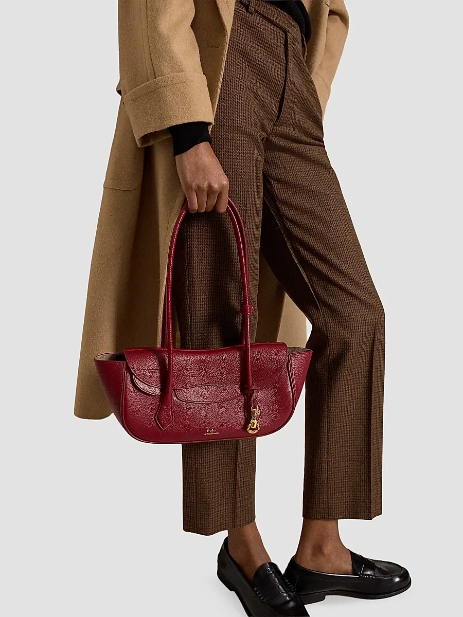 Polo Ralph Lauren Women's Polo Blaze Small Grain Leather East-West Shoulder Bag | Thumbnail 2 Polo Ralph Lauren Women's Polo Blaze Small Grain Leather East-West Shoulder Bag | Thumbnail 2