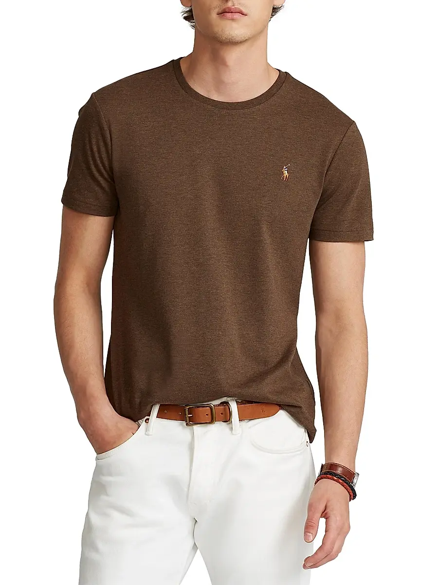 Polo Ralph Lauren Men's Logo Cotton Jersey Crewneck T-Shirt | Thumbnail 3 Polo Ralph Lauren Men's Logo Cotton Jersey Crewneck T-Shirt | Thumbnail 3