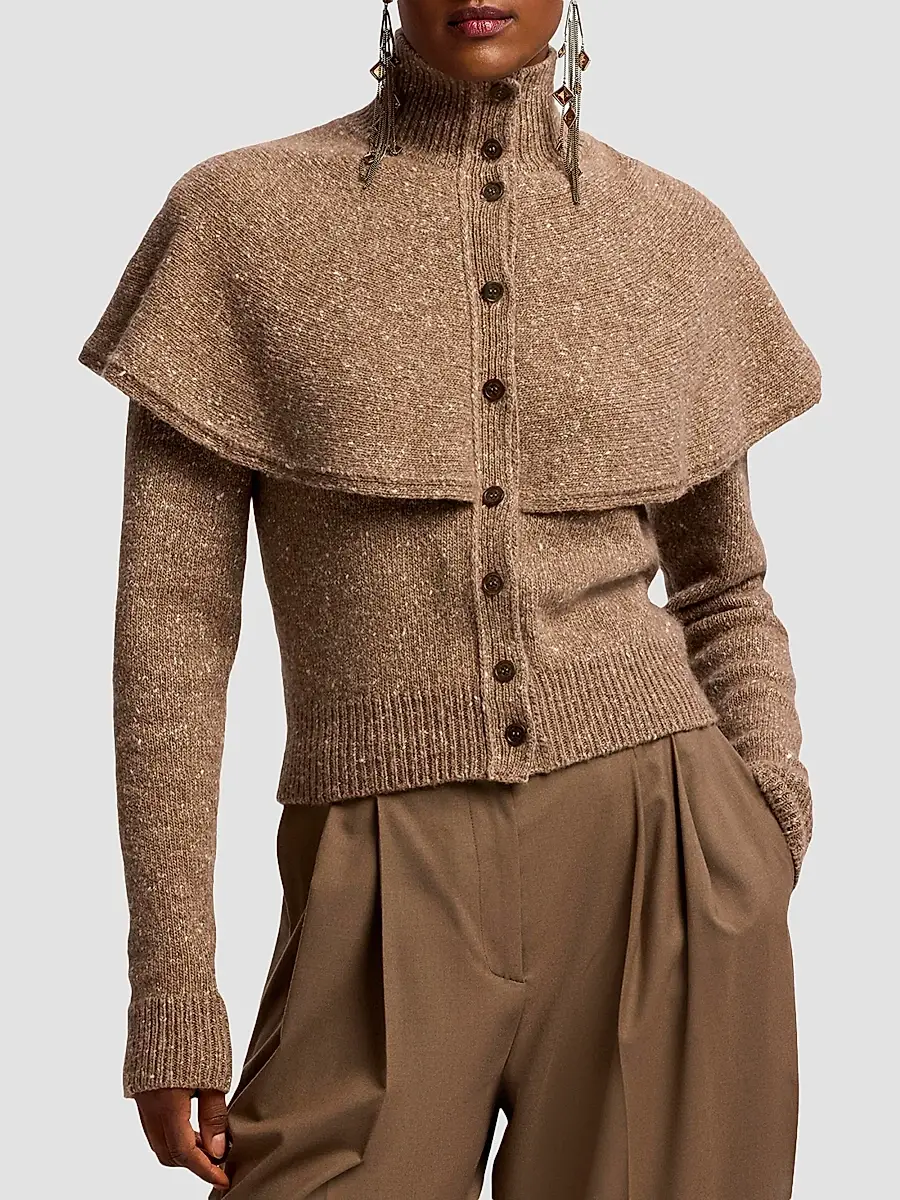Ralph Lauren Collection Women's Cape Cashmere Donegal Sweater | Thumbnail 4