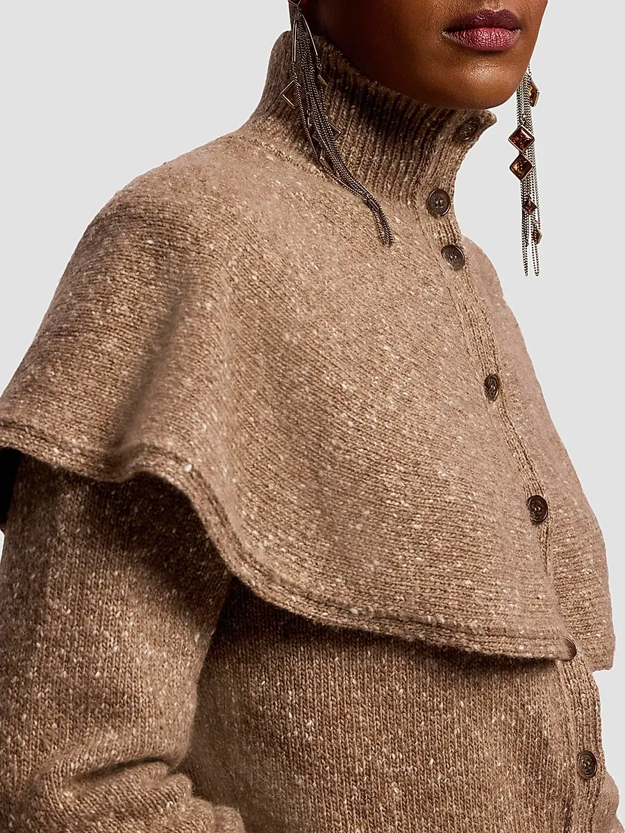 Ralph Lauren Collection Women's Cape Cashmere Donegal Sweater | Thumbnail 6