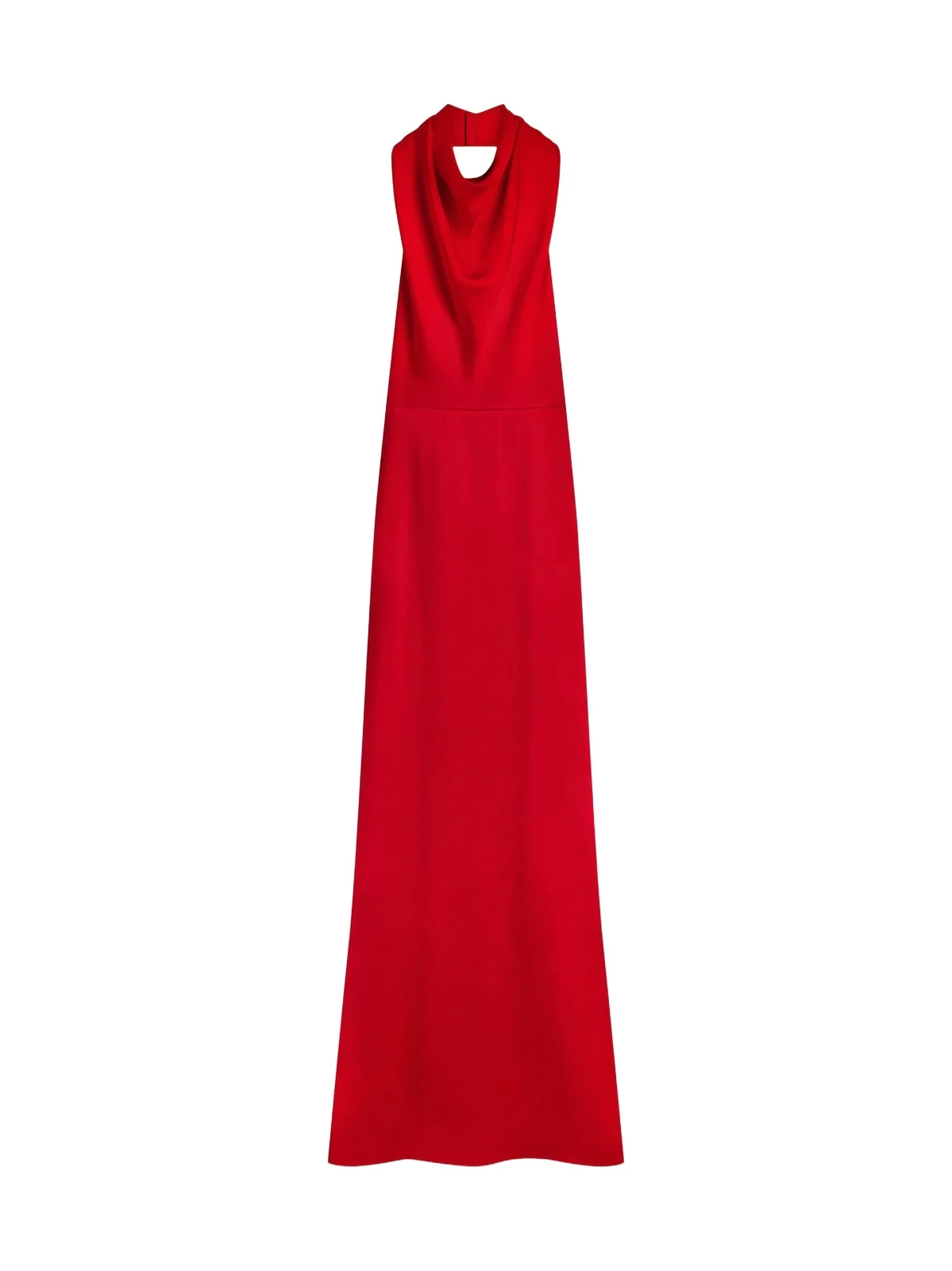 Givenchy Women's Long Draped Halter Neck Dress in Satin Crepe - Bright Red
