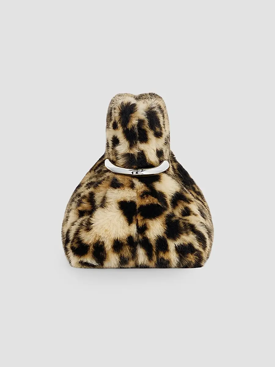 Givenchy Women's Pinch Soft Clutch in Leopard Shearling-Effect - Black Beige | Thumbnail 3 Givenchy Women's Pinch Soft Clutch in Leopard Shearling-Effect - Black Beige | Thumbnail 3