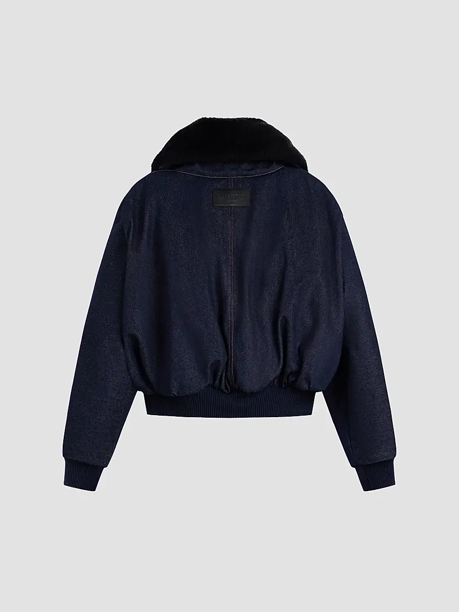 Givenchy Women's Shearling Collar Denim Blouson | Thumbnail 3 Givenchy Women's Shearling Collar Denim Blouson | Thumbnail 3
