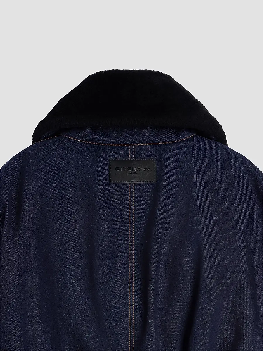 Givenchy Women's Shearling Collar Denim Blouson | Thumbnail 6 Givenchy Women's Shearling Collar Denim Blouson | Thumbnail 6