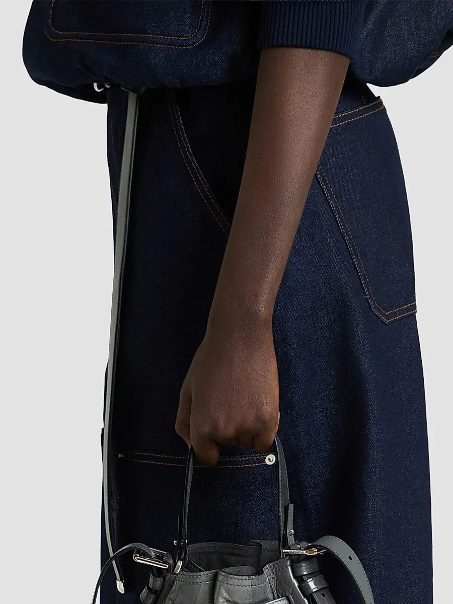 Givenchy Women's Shearling Collar Denim Blouson | Thumbnail 8 Givenchy Women's Shearling Collar Denim Blouson | Thumbnail 8