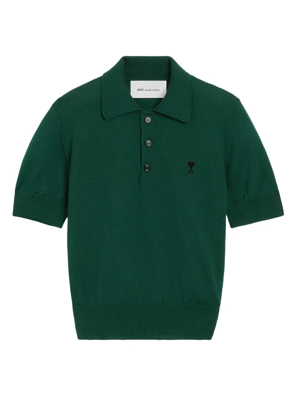 Women's Ami De Coeur Wool Polo Top Women's Ami De Coeur Wool Polo Top