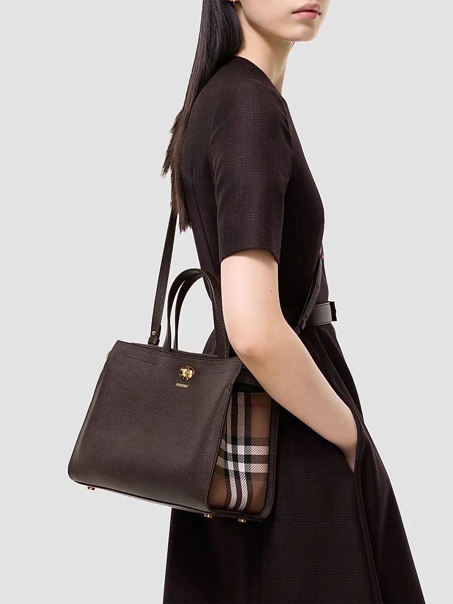 Burberry Women's Small Cotswolds Check Tote Bag | Thumbnail 3 Burberry Women's Small Cotswolds Check Tote Bag | Thumbnail 3