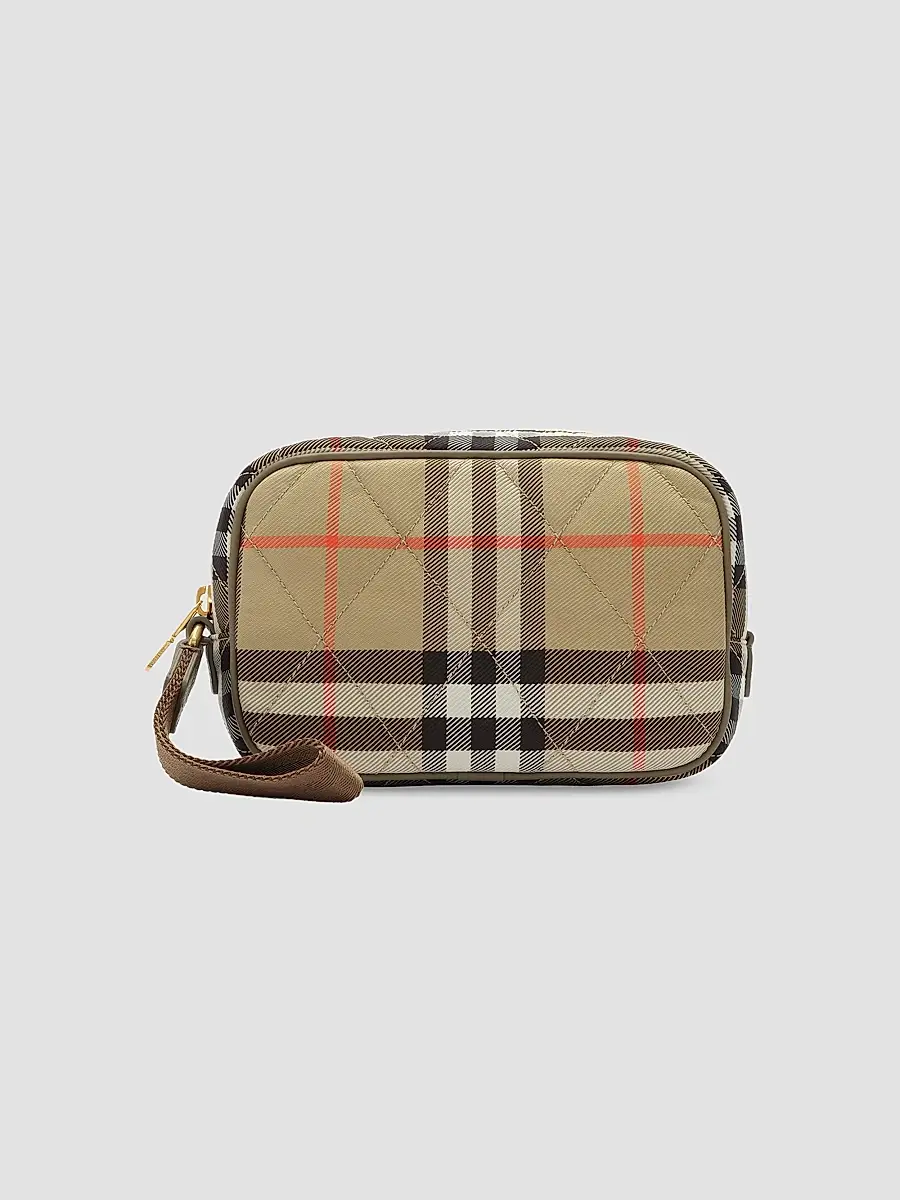Burberry Women's Horseshoe Check Pouch | Thumbnail 3