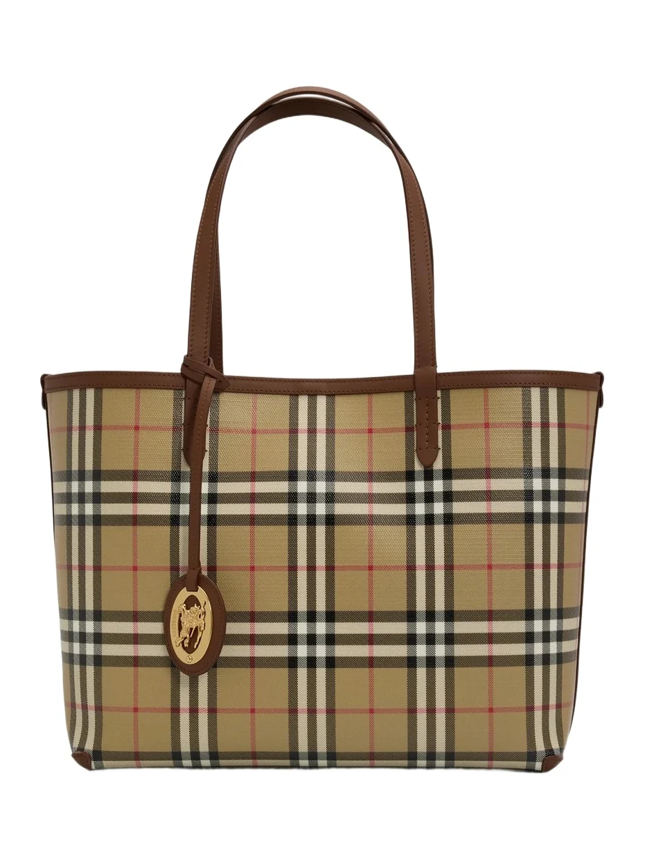 Women's Small Check Tote Bag Women's Small Check Tote Bag