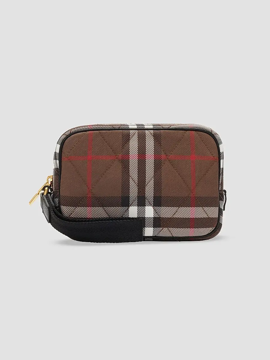 Burberry Women's Horseshoe Check Pouch | Thumbnail 2 Burberry Women's Horseshoe Check Pouch | Thumbnail 2