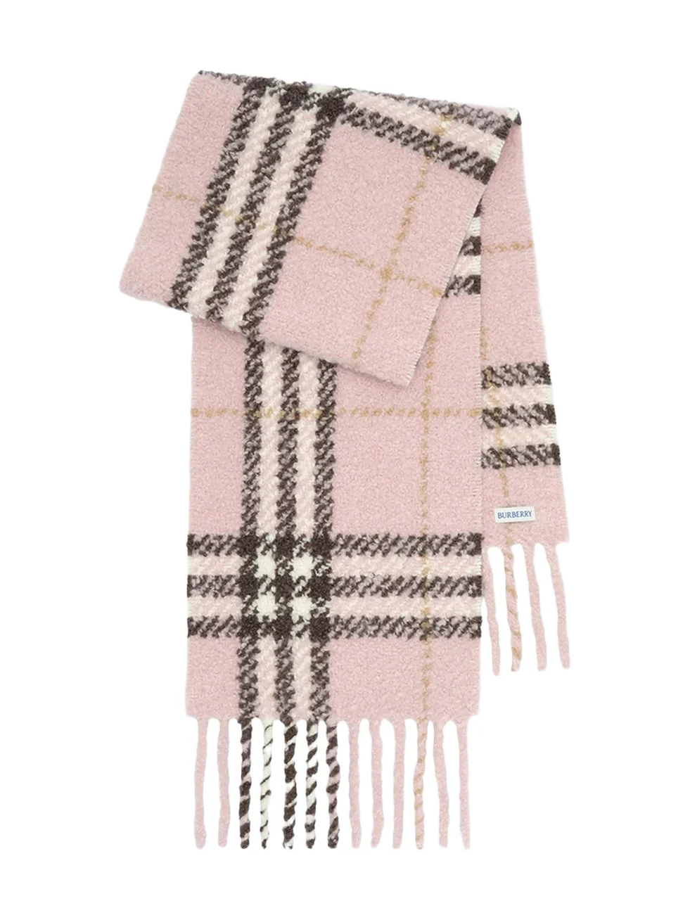 Women's Check Wool Bouclé Scarf Women's Check Wool Bouclé Scarf