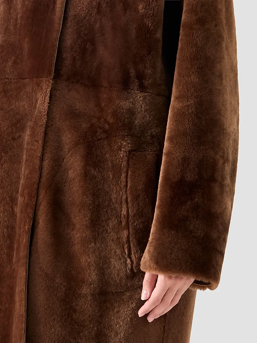 Akris punto Women's Hooded Shearling Oversized Coat | Thumbnail 6 Akris punto Women's Hooded Shearling Oversized Coat | Thumbnail 6