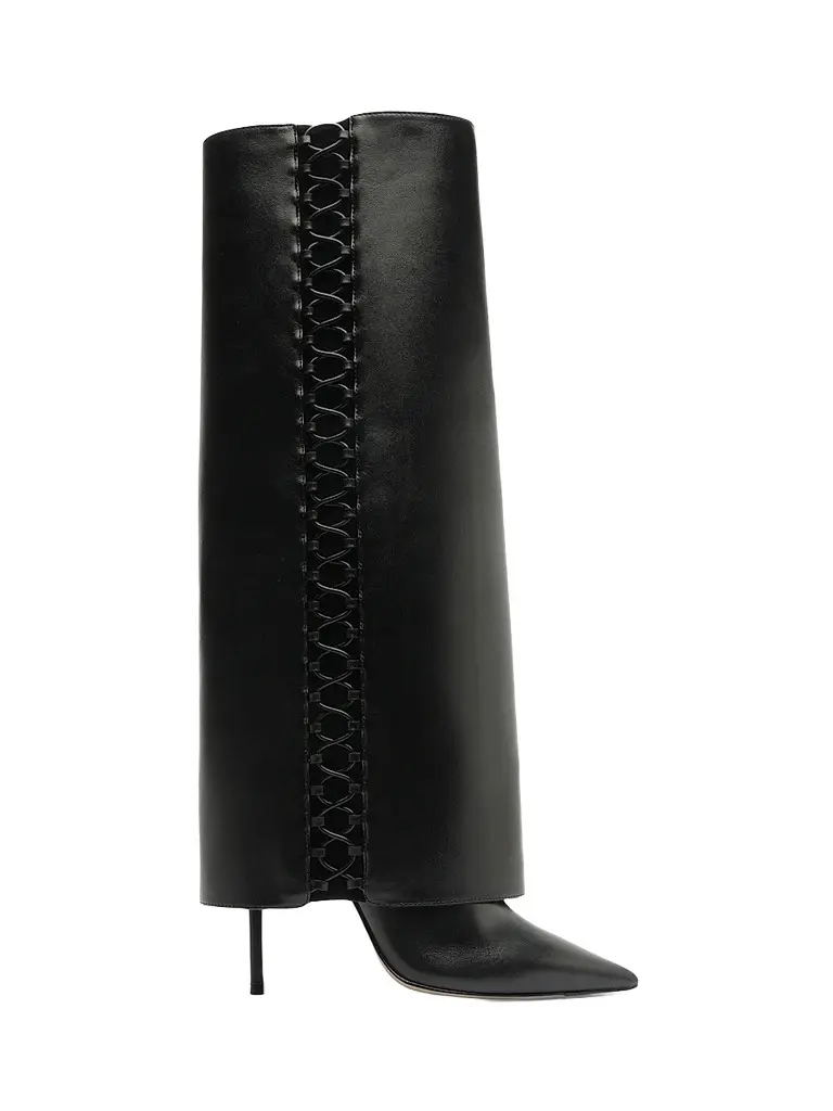 Women's Holly 100MM Leather Knee-High Boots Women's Holly 100MM Leather Knee-High Boots
