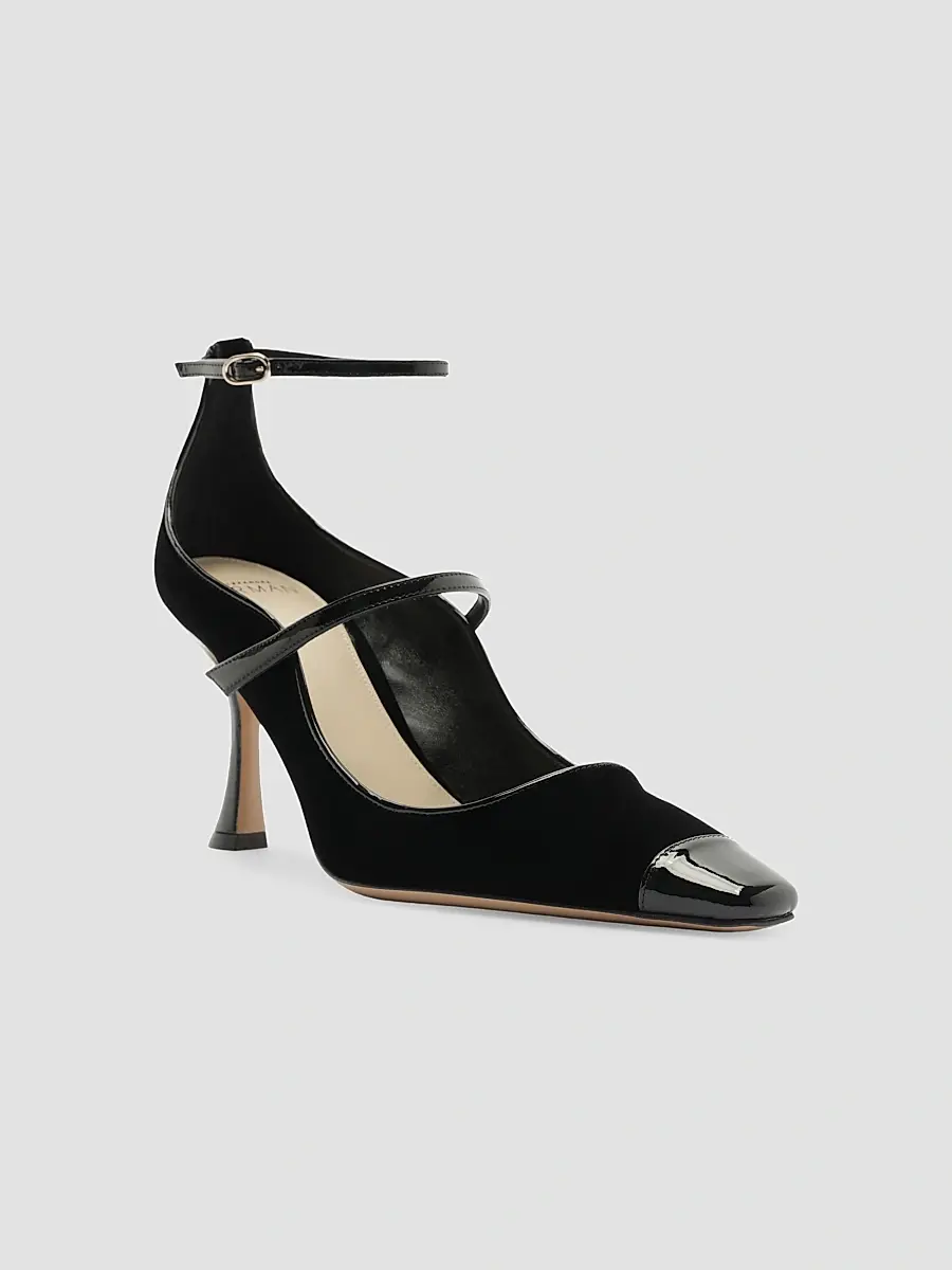 Alexandre Birman Women's Tita Wave 85MM Velvet & Patent Leather Pumps | Thumbnail 2 Alexandre Birman Women's Tita Wave 85MM Velvet & Patent Leather Pumps | Thumbnail 2