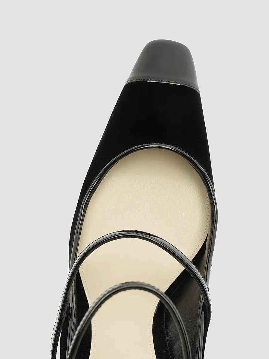 Alexandre Birman Women's Tita Wave 85MM Velvet & Patent Leather Pumps | Thumbnail 6 Alexandre Birman Women's Tita Wave 85MM Velvet & Patent Leather Pumps | Thumbnail 6