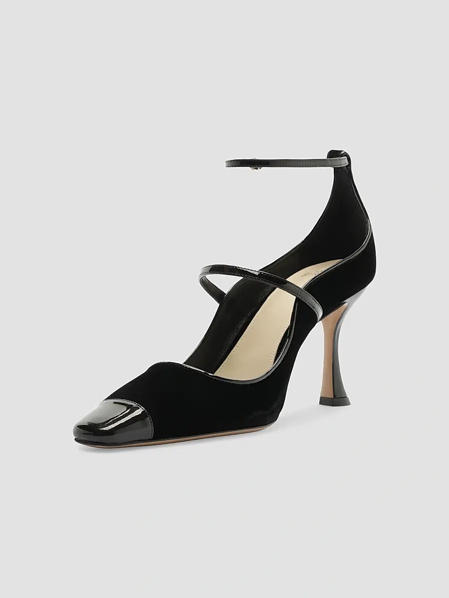 Alexandre Birman Women's Tita Wave 85MM Velvet & Patent Leather Pumps | Thumbnail 7 Alexandre Birman Women's Tita Wave 85MM Velvet & Patent Leather Pumps | Thumbnail 7