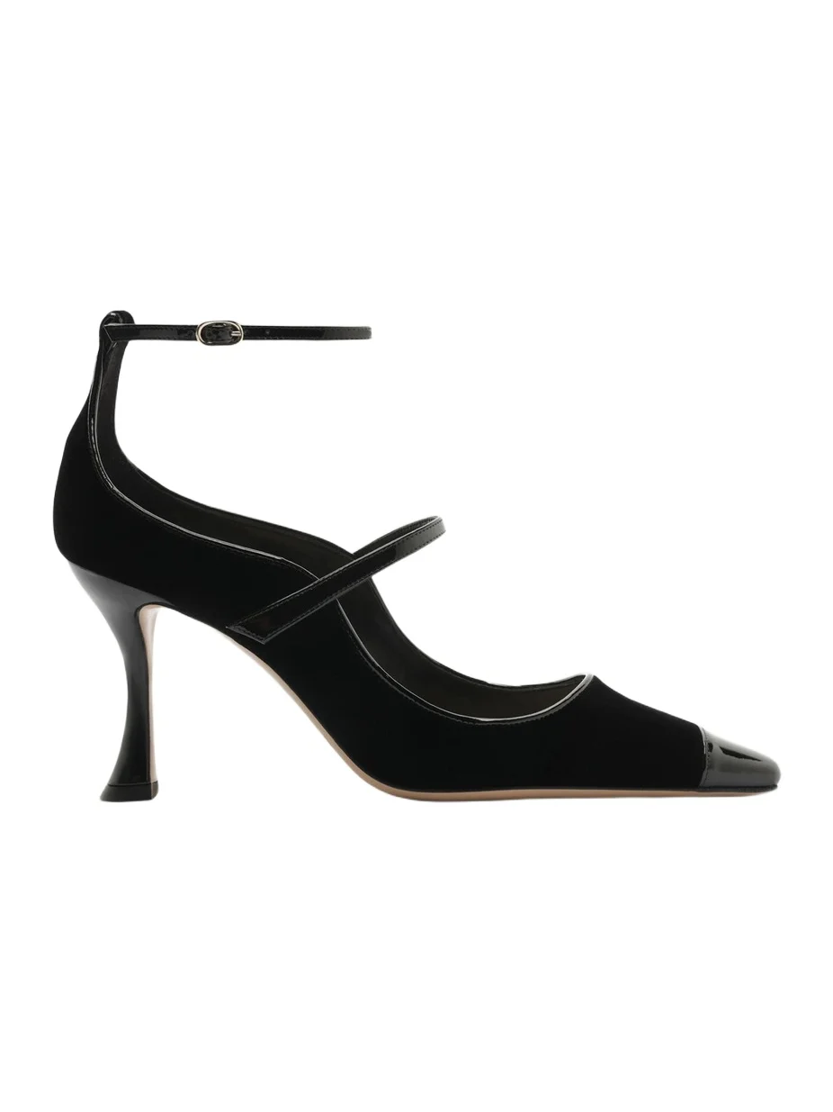 Alexandre Birman Women's Tita Wave 85MM Velvet & Patent Leather Pumps