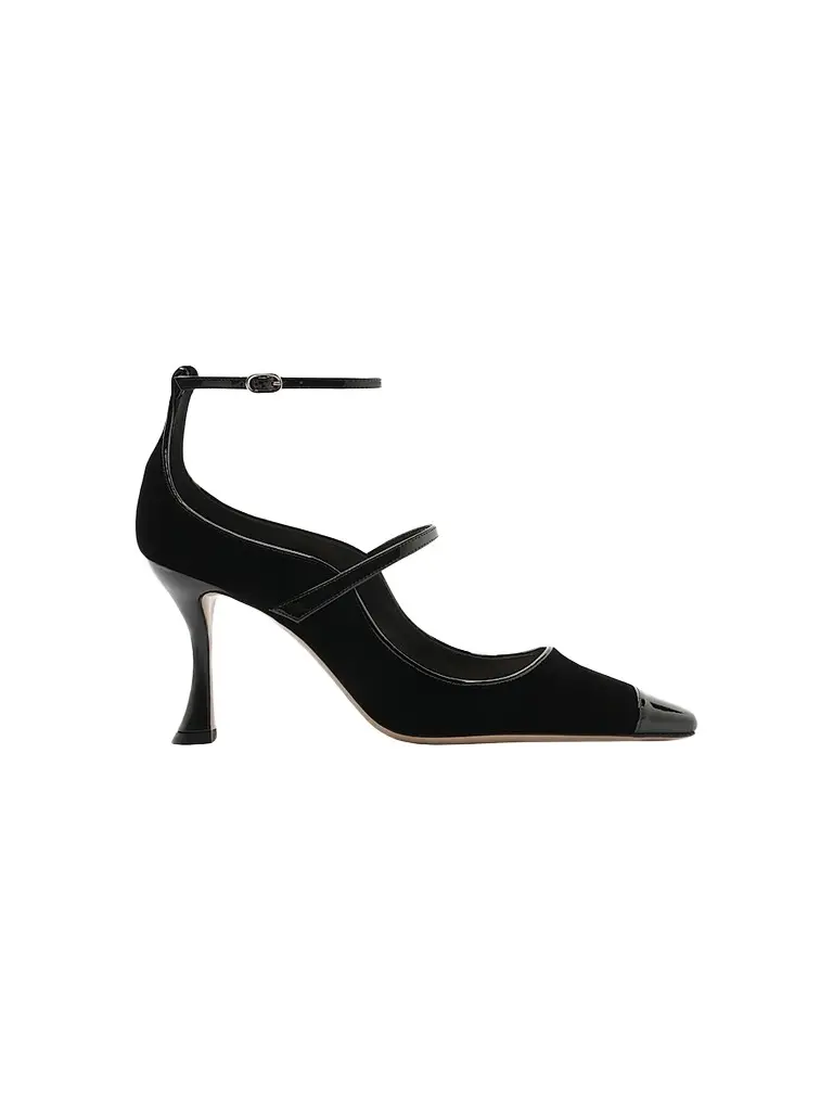 Alexandre Birman Women's Tita Wave 85MM Velvet & Patent Leather Pumps
