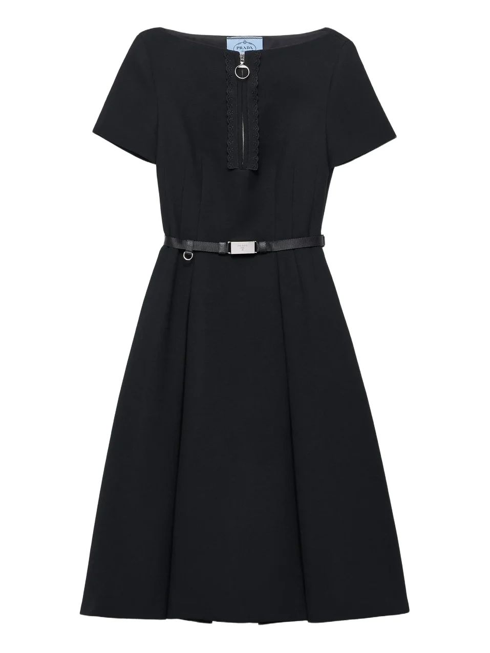 Prada Women's Embroidered Natte Fabric Dress