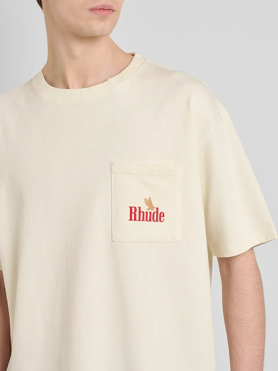 Rhude Men's American Spirit Logo Cotton T-Shirt | Thumbnail 5 Rhude Men's American Spirit Logo Cotton T-Shirt | Thumbnail 5