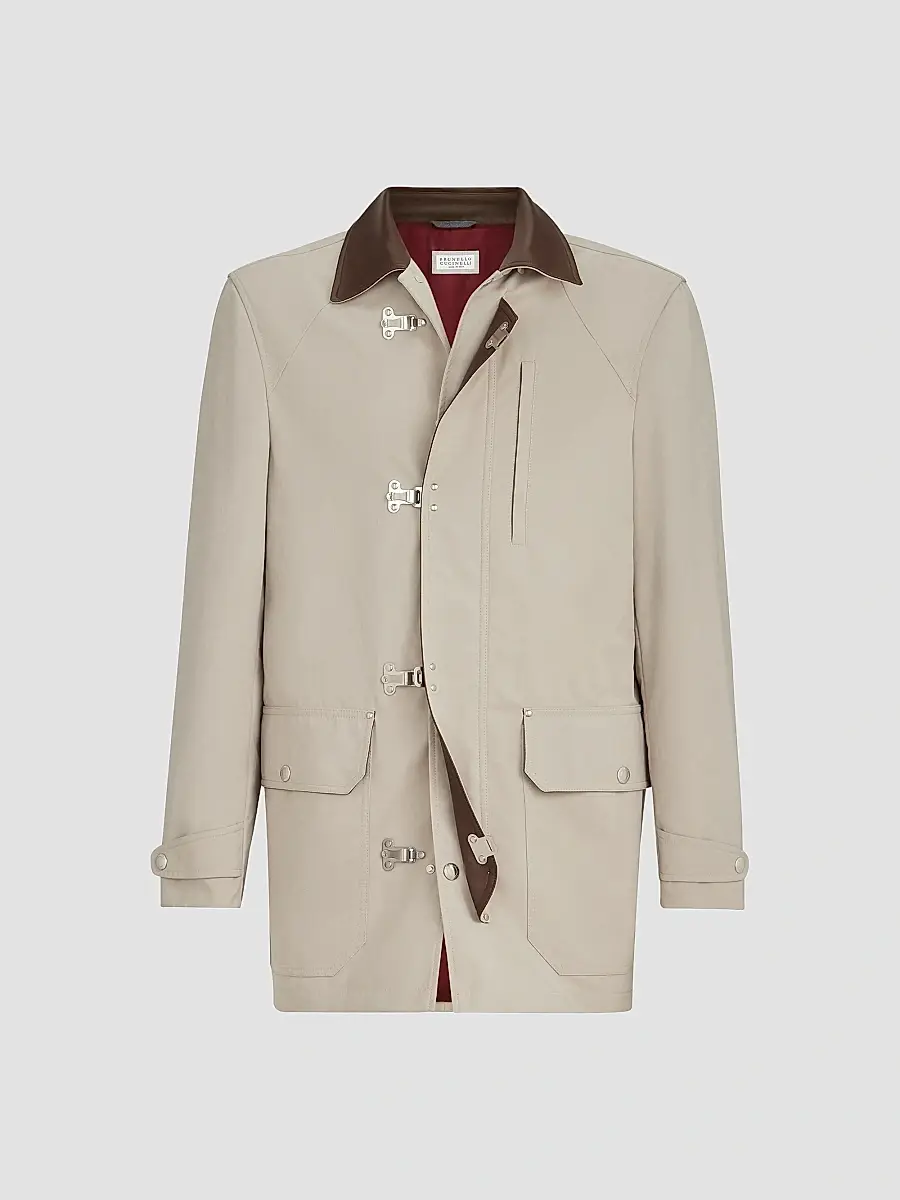 Brunello Cucinelli Men's Water-Resistant Microfiber Outerwear Jacket | Thumbnail 2 Brunello Cucinelli Men's Water-Resistant Microfiber Outerwear Jacket | Thumbnail 2