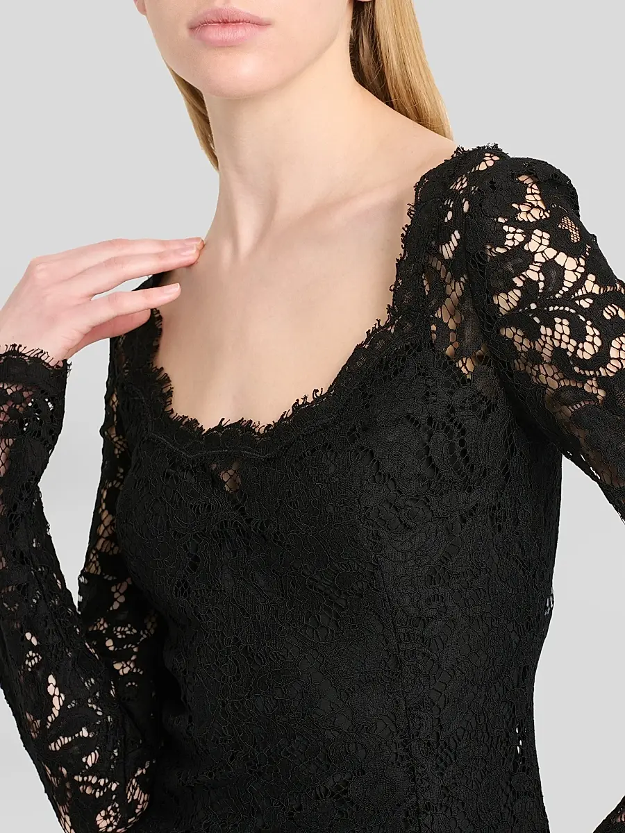 Dolce & Gabbana Women's Lace Scoopneck Mini Dress | Thumbnail 5 Dolce & Gabbana Women's Lace Scoopneck Mini Dress | Thumbnail 5