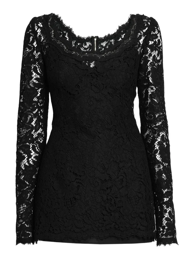 Dolce & Gabbana Women's Lace Scoopneck Mini Dress