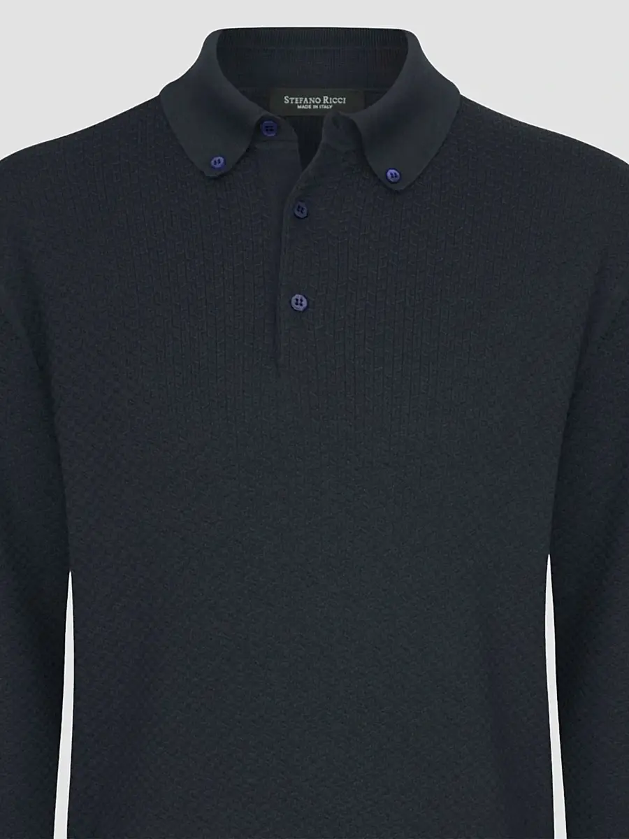 Stefano Ricci Men's Three-Button Polo Shirt | Thumbnail 2