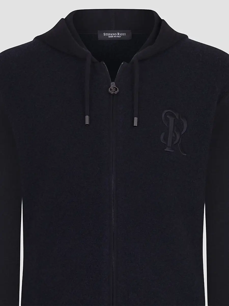 Stefano Ricci Men's Hooded Full Zip Sweater | Thumbnail 2