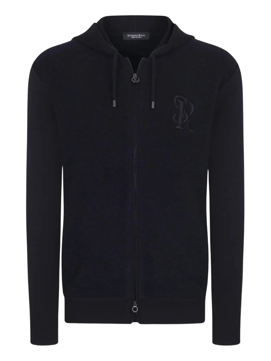 Stefano Ricci Men's Hooded Full Zip Sweater