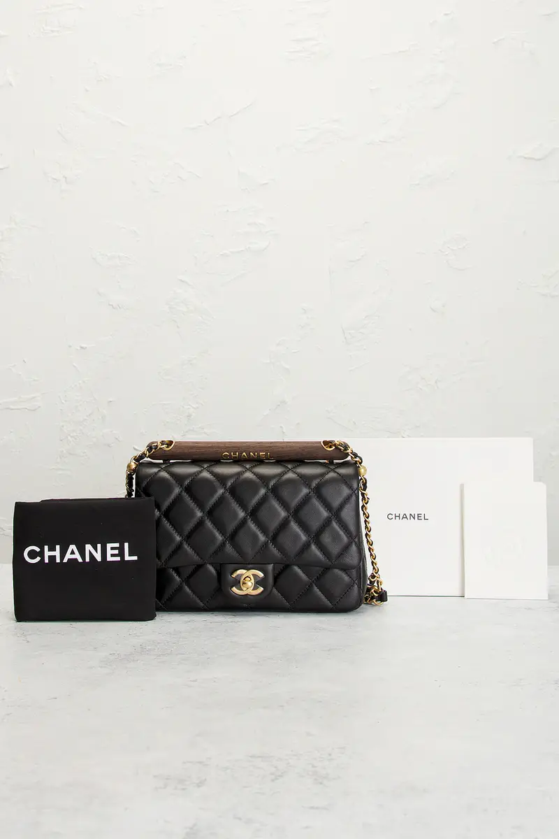 Chanel Chanel Lambskin Small Wenge Wood Flap Bag | Thumbnail 9 Chanel Chanel Lambskin Small Wenge Wood Flap Bag | Thumbnail 9
